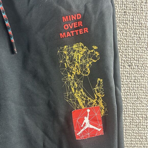 Jordan MountainSlide Mind Over Matter Joggers Mens Medium Fleece Sweatpants Air - Picture 2 of 13